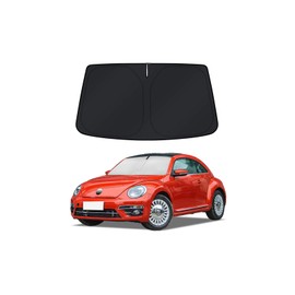 Car Sun Shade for 2012-2019 VW Beetle Accessories Windshield Sunshade Cover Front Window Shade Custom Fit Beetle Sun Visor Protector Foldable Blocks UV Rays