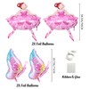 Palloncino decorativo per 8° compleanno, motivo: ballerina, rosa, con numero