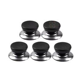 VERALY.MX | 5 Piezas Perillas Repuesto Universal Acero Inoxidable Resistentes al Calor Agarradera, Mango Olla, Tapa Sartenes, Utensilio Accesorio de Cocina, Pomo Cacerola