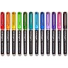 KINGART Acrylic Paint Markers Brush Tip, 12 Vibrant Colors. Water-based,
