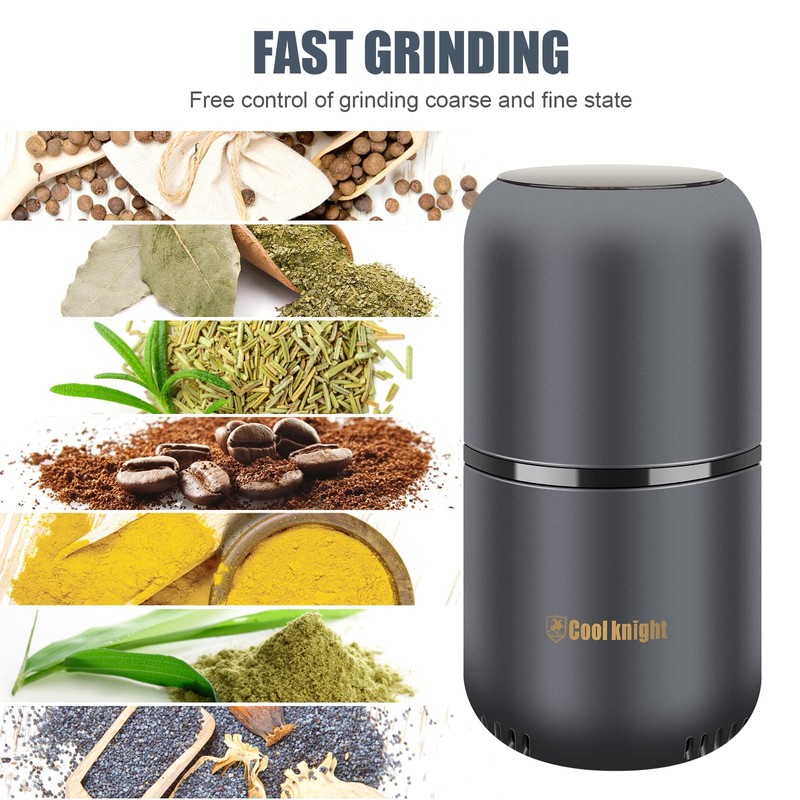 COOL KNIGHT Herb Grinder [large capacity/fast/Electric ]-Spice Herb Coffee Grinder
