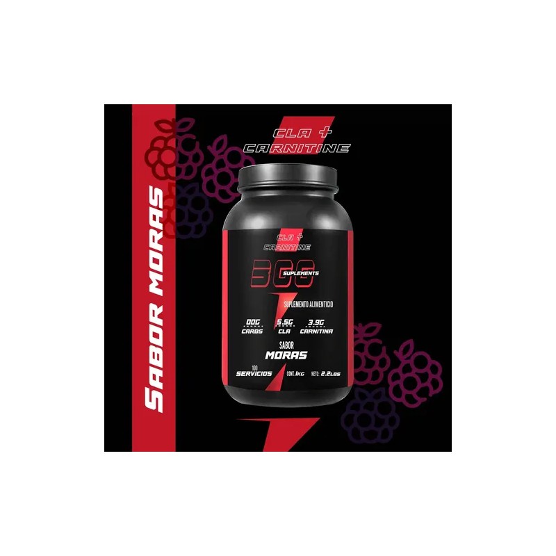 Cla Carnitina 1kg 300 Suplements 100 Servs