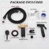 Black Handheld Bidet Sprayer for Toilet Warm Water, WiPPhs Stainless
