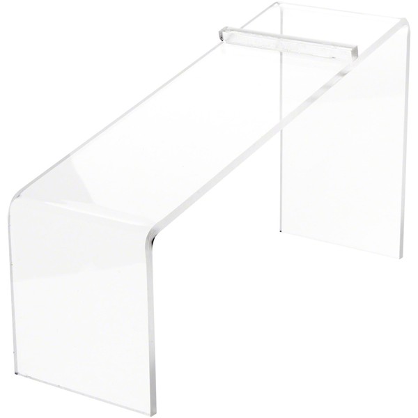 Plymor Clear Acrylic Elevated Heel Shoe Display Riser, 3" W