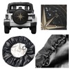 Compass Rose Black Spare Tire Cover UV Sun Wheel Covers