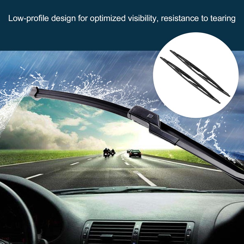 Pair Windshield Wiper Blades Quiet Weatherproof 61610442837 Replacement for E65