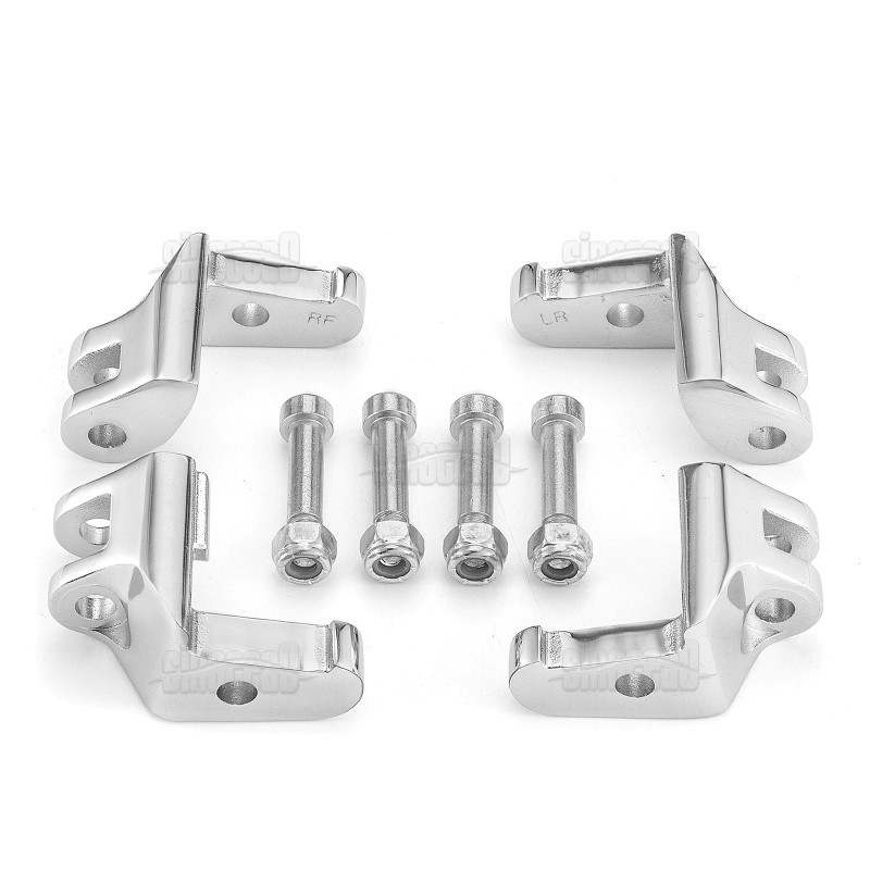 SI Chrome Driver Floorboard Relocation Brackets For Harley Road King