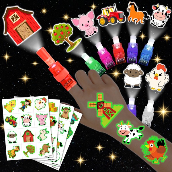 72 PCS Farm Party Favors – 48 PCS Tattoos &