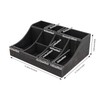 ILWorkTLs 9-Compartment Wooden Coffee Organizer,Countertop Coffee Condiment Caddy for Break
