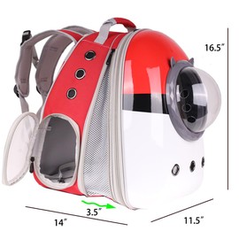 Front Expandable Cat Backpack Carrier Large Cat Backpack Fits Up to 20 lbs, Backpack for Cats Kitten Small Puppy, Airline Approved Cat Bubble Backpack, Space Capsule Astronaut Backpack Carrier