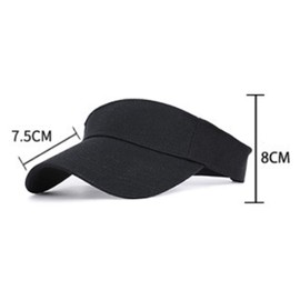 DUJIAOSHOU 2 Pieces Sport Wear Athletic Mesh Visor Sun Visor Adjustable Cap Men Women Sun Sports Visor Hat (White)