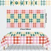 3PCS Gingham Checkered Tablecloth Camp Bachelorette Party Supplies Checkered Rectangle