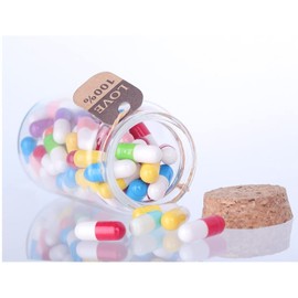 AIOBOS Capsule Letters Message in a Bottle-Love Pills-Birthday,Valentines Day, Mother's Day,Graduation season Party gift The Cute Gifts for Boyfriend and Girlfriend. (Mixed Color 81)