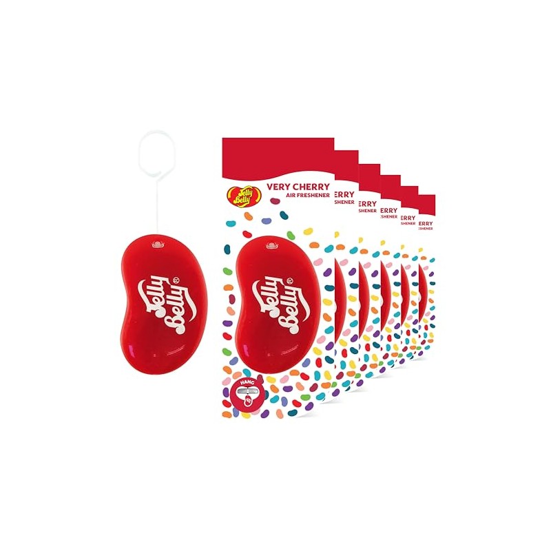 Jelly Belly Very Cherry 3D Car Air Freshener 6 Pack
