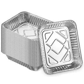 MontoPack Aluminum Foil Pans Half Size Roasting Chafing Pan | Bulk 30 Pack of 9x13 Tins for Cooking, Baking & Catering | Heavy Duty Disposable Cookware Steam Table Trays for Buffet & Food Prepping