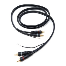 DRUT 1.5m Twin RCA to RCA Phono Turntable Mixer Ground Lead With Earth Terminals Cable (5ft.)