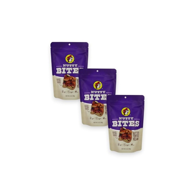 Buc-ee's Nutty Bites Sweet Nut Clusters 3 Pack - 4