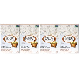 Shea Butter - South of France Natural Body Care Triple Milled Large 6OZ Bar Soap (4 Bars)