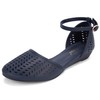 MaxMuxun Sandalias planas romanas con correa de tobillo para mujer,
