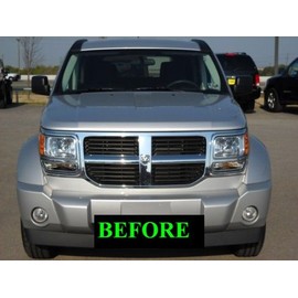 312 Motoring fits 2007-2009 Dodge Nitro Chrome Grille Grill KIT 2008 07 08 09 SE SLT SXT R/T