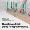MICROJIG Matchfit DVC-850AP 2-In1, Track And In-Line Dovetail Clamp, Green
