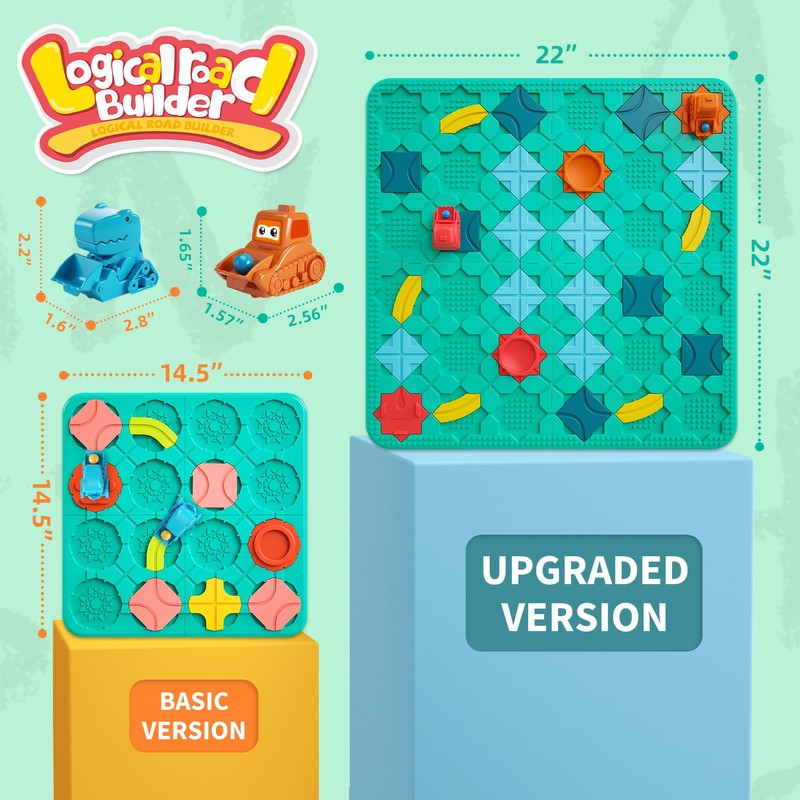 Logical Road Builder Games, STEM Family Board Game, Large Educational