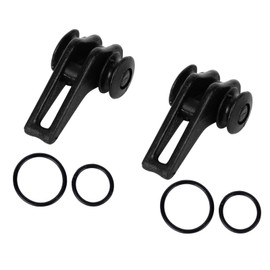 Fishing Rod Hook Keeper Holder Keepers Hooks Lure Bait Fish Pole Rubber with Rings Accessories Adjustable Hanger Elastic Set Easy Safety Tackle Holders Tool Equipment Black 20X