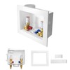 2-PACK GUOFIS Washing Machine Outlet Box with Copper Water Hammer
