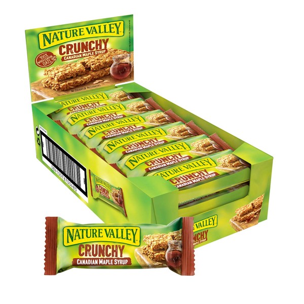 Nature Valley Crunchy Canadian Maple Syrup Cereal Bars 42g (Pack of 18 x 2 bars)