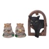3 Pcs Gopher Ornaments Resin Simulation Animal Cat Gopher Garden