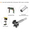 sourcing map Forstner Drill Bit 45mm (1-3/4") Tungsten Carbide 3