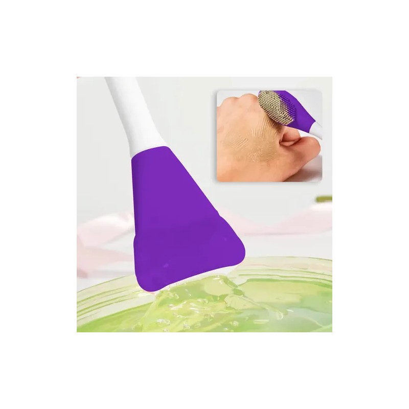 Cepillo Skincare 2en1 Silicón Limpieza Y Aplicador Facial