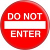 Do Not Enter - Red and White Sign - 2.25"