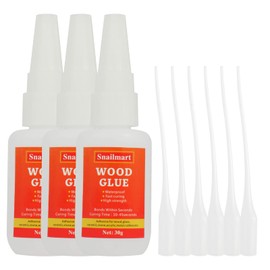 Wood Glue,30g Wood Adhesive(Pack of 3) Clear Carpenter Glue，CA Glue for Wood Working, Fast Drying Wood Glue for Plastic, Metal,Furniture, Wood, and Crafts