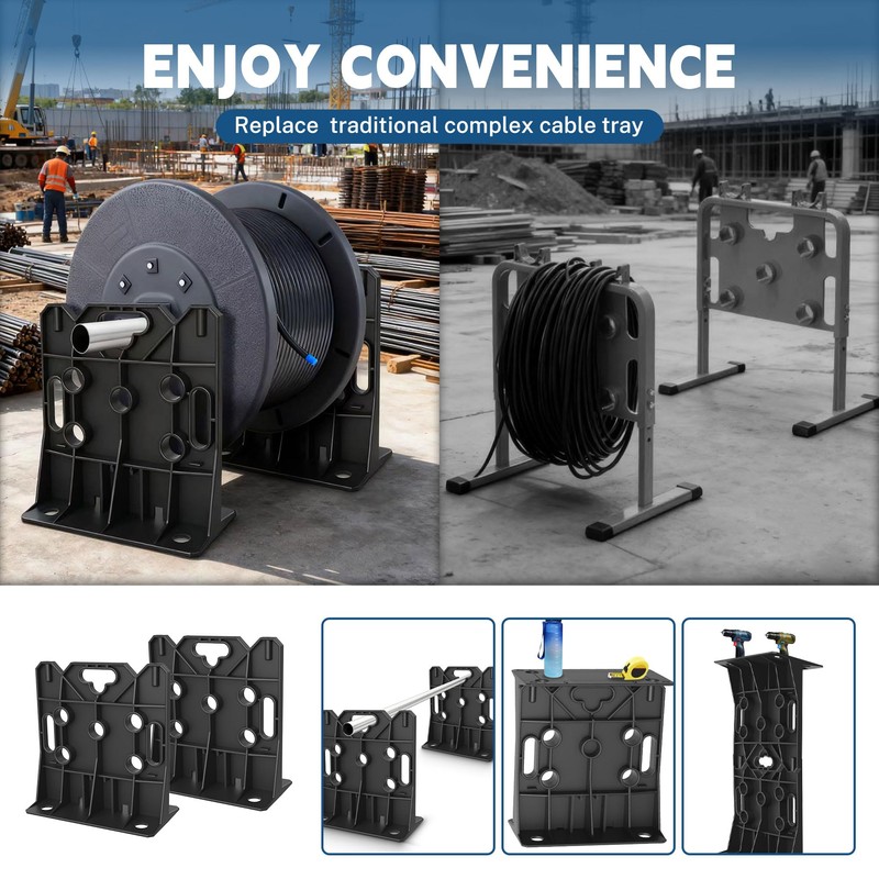 ZNZMAIO Wire Spool Rack, 330 lb Capacity, 34” Diameter, 1