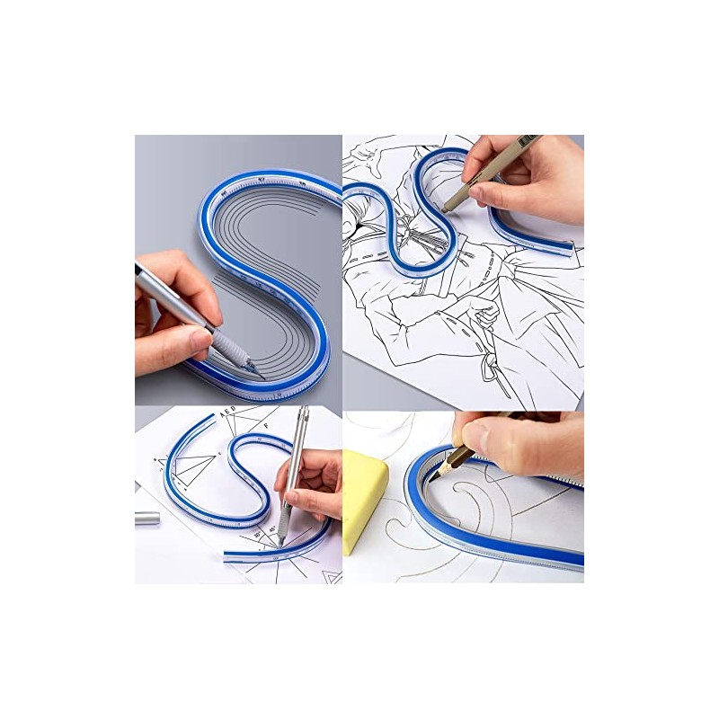 60 cm Flexible Curve Ruler, Round Ruler Sewing, Flexible Curves