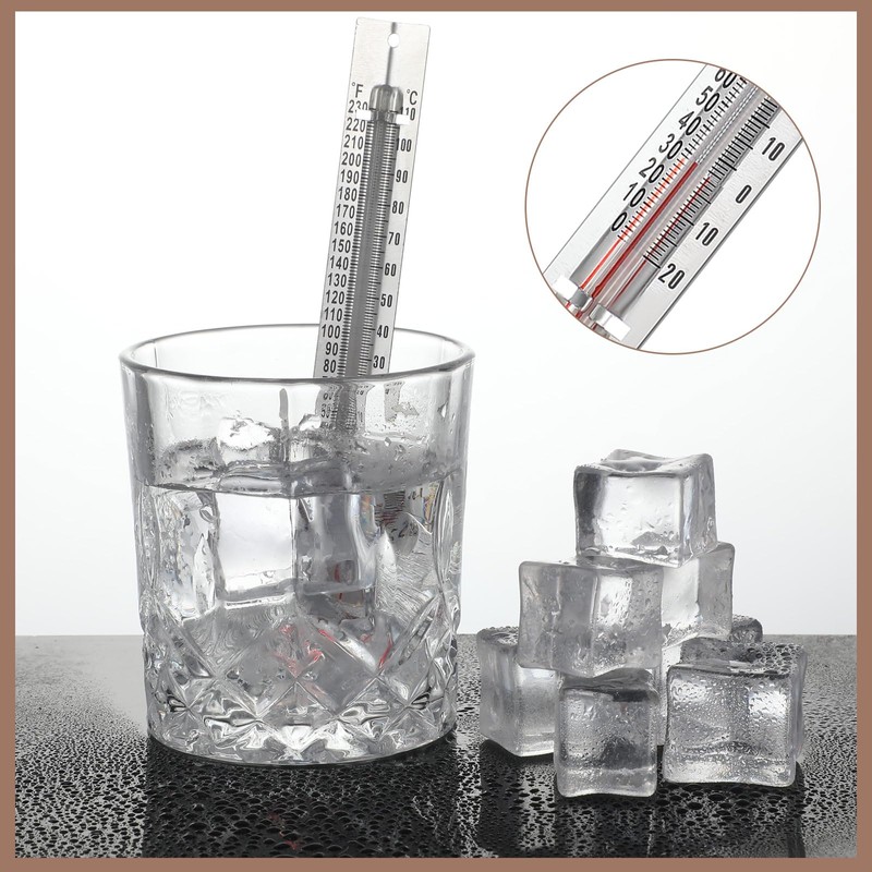 Tellegloww 12 Pcs V Shaped, Dual Scale Science Thermometers, Mercury