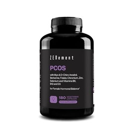 Myo-Inositol and D-Chiro-Inositol 40:1, PCOS, Complete Formula for Polycystic Ovaries, Hormonal Balance and Metabolic Support, 180 Vegetarian Capsules Zenement