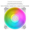 White RGB LED 120mm Silent Cooling Deskop Fan White Fan