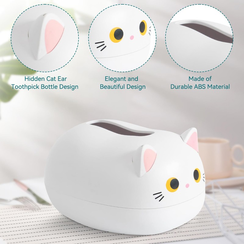 Cat Tissue Box, Cute Cartoon Cat Shape Tissue Dispenser Portable