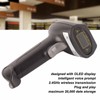 Wireless Barcode Scanner 2.4GHz OLED Display Voice Prompt 20000 Data