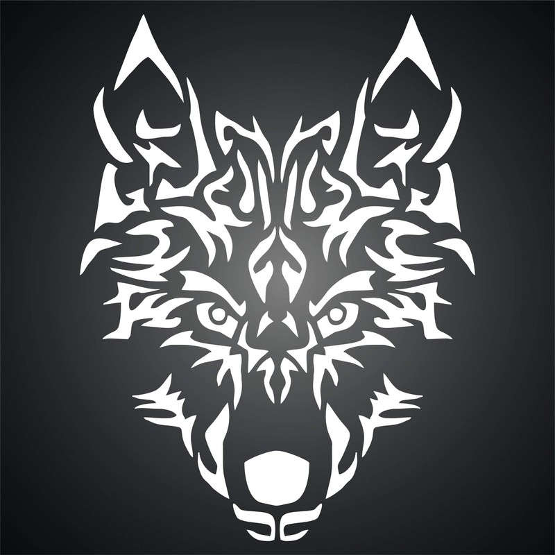 Wolf Stencil, 8.5 x 11 pulgadas, cabeza de lobo ártico
