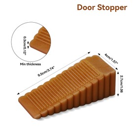 Aitoubil 4 Pack Door Stoppers for Bottom of Door,Rubber Door Stop for Carpet, Tile, Concrete, Wood, Door Holder for Heavy Duty Door (Brown)