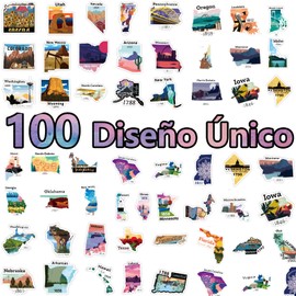 100 hojas pegatina aesthetic, cada pegatinas de vinilo tiene un patrón personalizado, Material impermeable, pegatina para laptop, Termos, Guitarras, Refrigeradores, Bicicletas, Patinetas.(Ciudad)