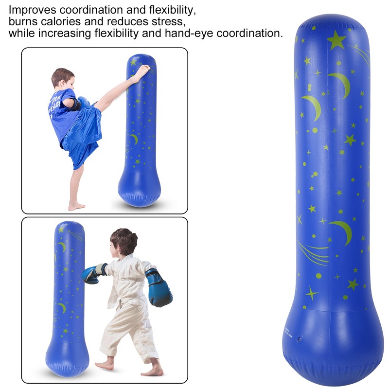 160cm Thickening Inflatable Standing Boxing Bag Folding Punching Bag PVC