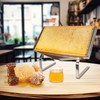 Aetwhy Honeycomb Frame Display Stand, Stainless Steel Honey Uncapping Holder
