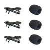 Luwigs 3pcs Lavalier Microphone Metal Tie Clips with 3pcs Lapel Mic Windscreen Foam Covers, Lapel Microphone Replacement Kit, Metal Lapel Mic Clips Sponge Cover Kit (6 Pack, 6mm)