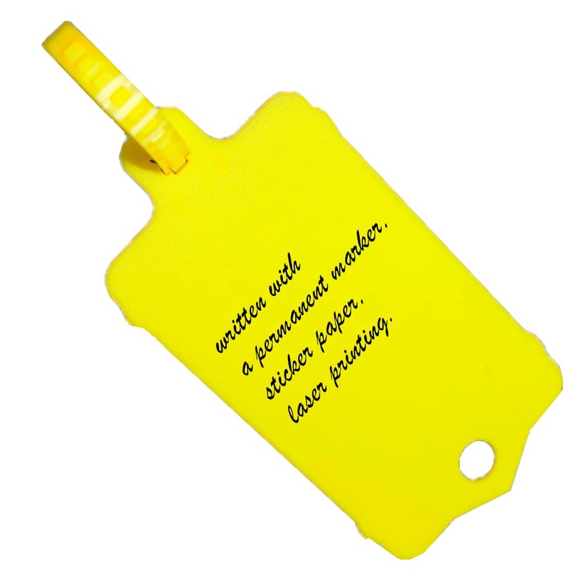 100pcs Reusable Blank Plastic Tags Ties Key Tags 1.45"*2.48" Serrated