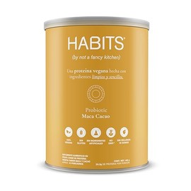 HABITS BY NOT A FANCY KITCHEN | Proteína Vegetal en Polvo | Sabor Maca Cacao 488 g | 20.3 g de Proteína por Porción | Sin Azúcares Añadidos, Fuente de BCAAs, No GMO - 16 Porciones