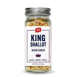 PS Seasoning King Shallot - Black Garlic Spice Blend, All-Purpose Garlic Seasoning with Butter & Shallots - Umami and Herbs Dry Rub and Topping for Steaks, Burgers, Baked Potatoes, Pasta